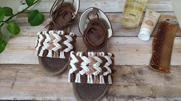 Basic and Easiest way to Make Macrame Sandals| Wonderful and Unique Knitting Pattern| آموزش مکرومه
