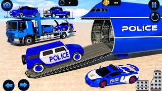 Truk Muatan Mobil-mobilan Polisi - Police Transporter Truck Driving Simulator: Police SUV Car Game screenshot 1