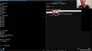 Demonstrating AIOREPL  September 2022 Melbourne MicroPython Meetup