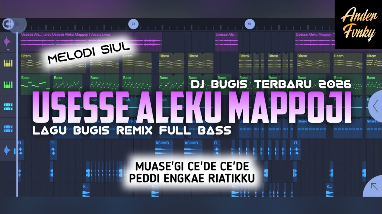 DJ USESSE ALEKU MAPPOJI - DJ BUGIS TERBARU 2026 VIRAL TIKTOK (Ander Fvnky Remix) FULL BASS