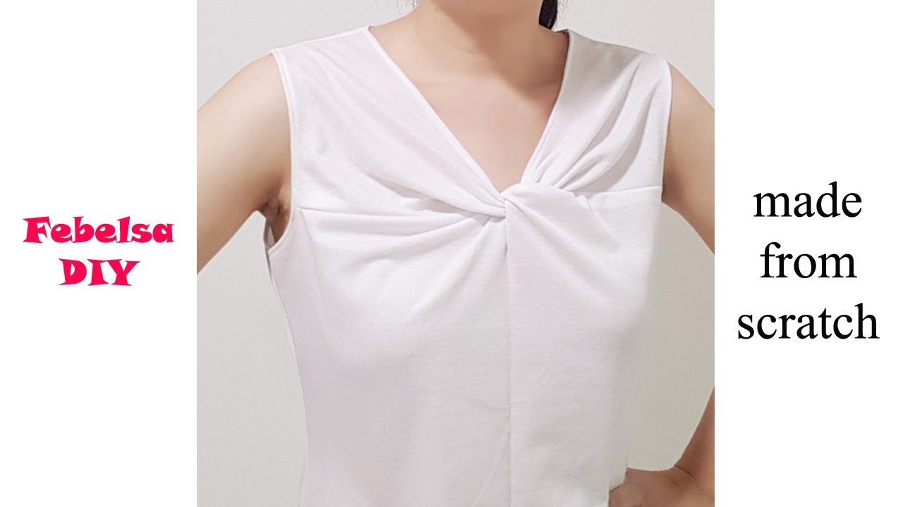 V028 How to make Twist Neck Top (version 2) - Hướng dẫn may áo xoắn cổ (mẫu 2)
