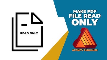 How to make pdf file read only in affinity publisher