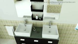 Virtu Maybell Modern Double Sink Bathroom Vanity UM-3063