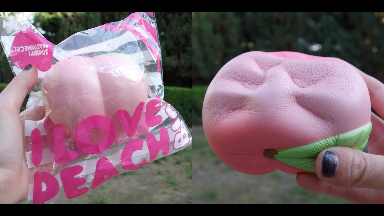 HUMONGOUS iBloom Peach Squishy // Watch me Squish | ASMR Nature Sounds, Sticky, Crinkle, Tingles