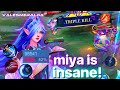CRAZYY DAMAGE! WHY YOU SHOULD CONSIDER PICKING MIYA EVEN ON HIGHER RANK TIER! | Valesmeralda | MLBB