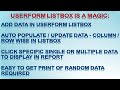 Add Data in List-Box in Excel / Update Automatically on Expansion / Print Specific Data / Explore