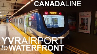 Complete Real Time Canada Line Ride  YVRAirport to Waterfront