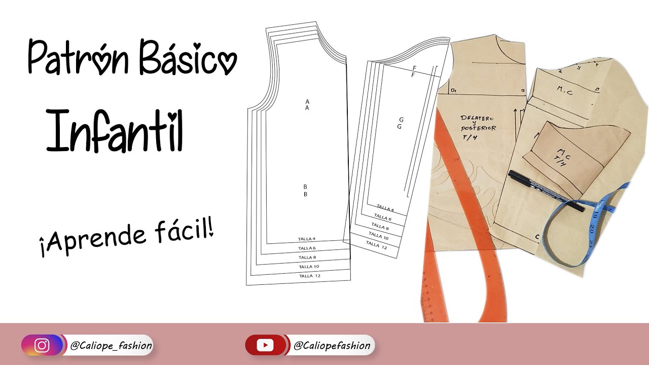 PATRÓN BÁSICO INFANTIL MÉTODO MUY FÁCIL + MOLDES GRATIS -