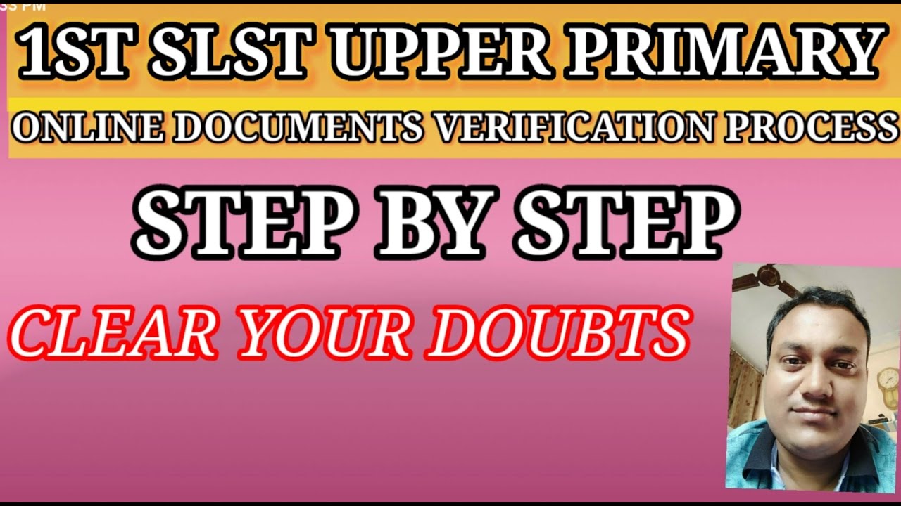 Upper Primary Online Documents Verification Process Step by Step