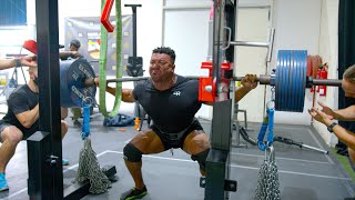 HEAVIEST SQUAT OF MY LIFE 952 LBS/432 KG WITH CHAINS! ALMOST GOT CRUSHED ON THE SECOND REP!