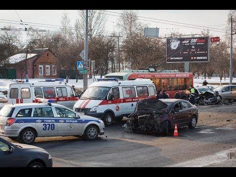 Гомель. Жёсткое ДТП на Советской. 23.03.2018