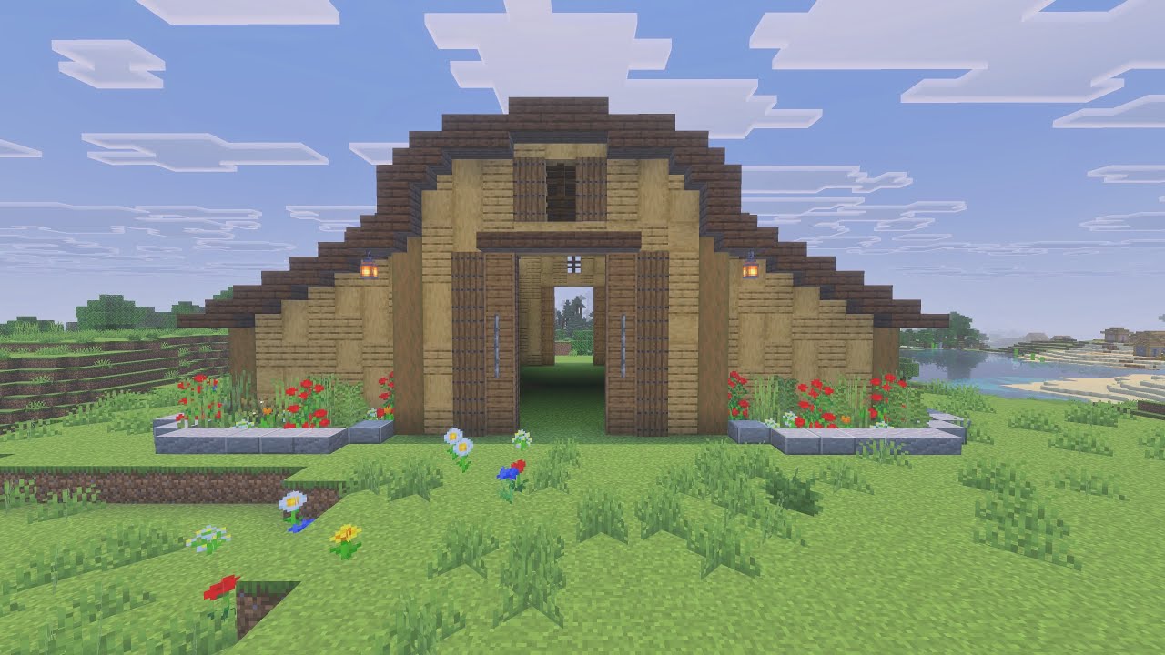 Minecraft Tutorial: How to build a Barn in Minecraft - part 1: Exterior ...