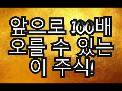 앞으로 100배 오를 가능성이 있는 이 주식 