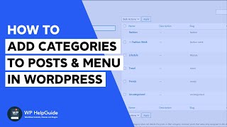 How to Add Categories to Posts and Menu in WordPress