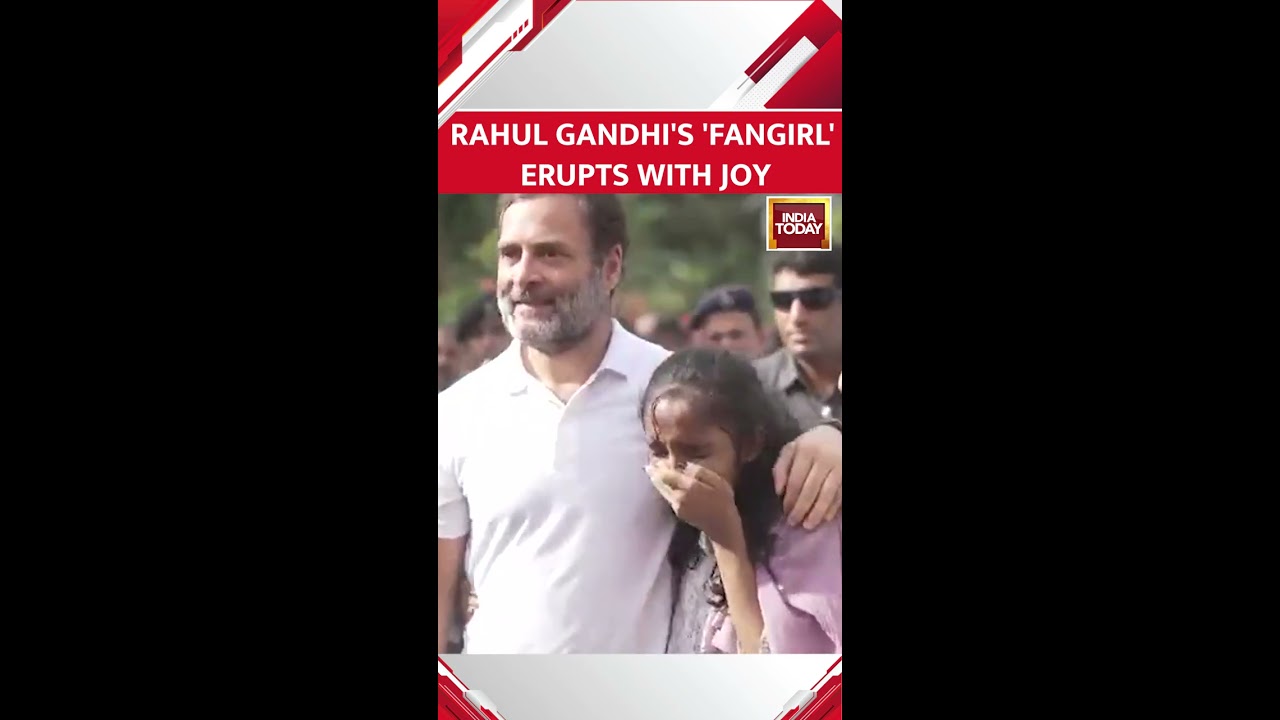 Rahul Gandhis Fangirl Erupts With Joy During Bharat Jodo Yatra  shorts   viralshorts