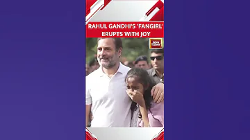 😊😊Rahul Gandhi's 'Fangirl' Erupts With Joy During Bharat Jodo Yatra #shorts  #viralshorts