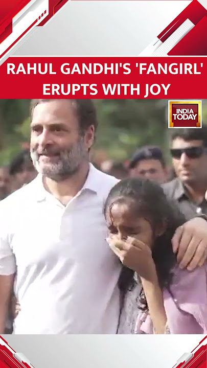 😊😊Rahul Gandhi's 'Fangirl' Erupts With Joy During Bharat Jodo Yatra #shorts  #viralshorts