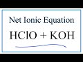 Net Ionic Equations and Reactions
