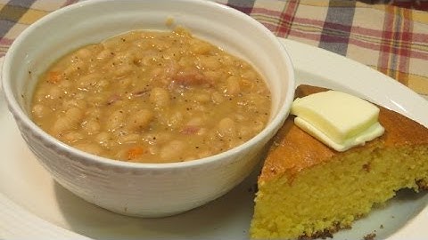 Homemade Bean Soup - Northern Beans with Ham Hocks - Bean Soup Recipe