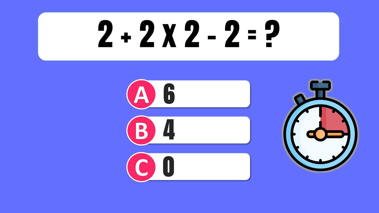 General Knowledge Math Quiz #3 | 15 Multiple Choice Questions With ...