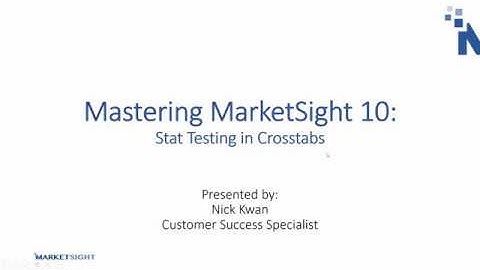 Mastering MarketSight: Stat Testing in Crosstabs