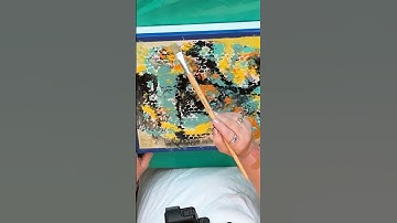 How to Add Texture to Acrylic Paintings with Bubble Wrap #shorts