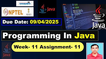 Programming in Java week 11 assignment Answers Solutions nptel assignment 11 | Jan 2025