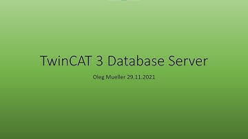 TwinCAT 3 TF6420 Database Server