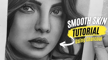 How To Shade Skin SMOOTHLY🔥| Realistic Skin Tone Using Charcoal Pencils | Tutorial for Beginners