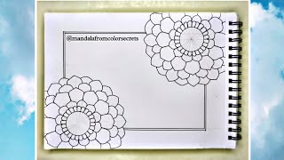 Let's make a Full Page Mandala Grid with me 😍 Mandala Art for Beginners😍 Color Secrets By Prinu 🍁