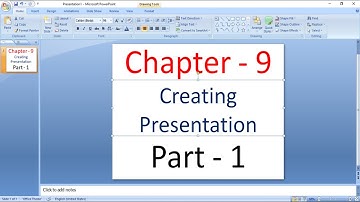 Creating Presentation | Chapter 9 | Part 1 | Microsoft Power Point 2007 | Data Entry Operation|NIOS|