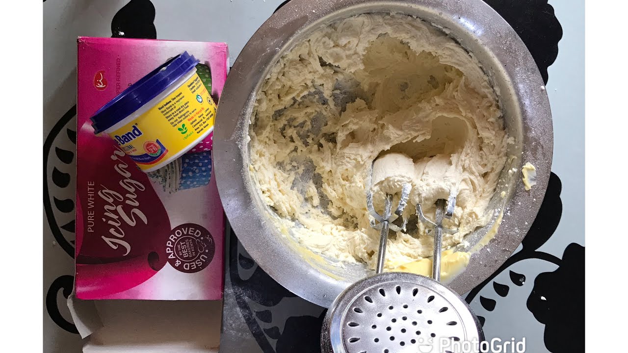 JINSI YA KUTENGENEZA ICING SUGAR YA KUPAMBIA KEKI//BUTTER CREAM YouTube