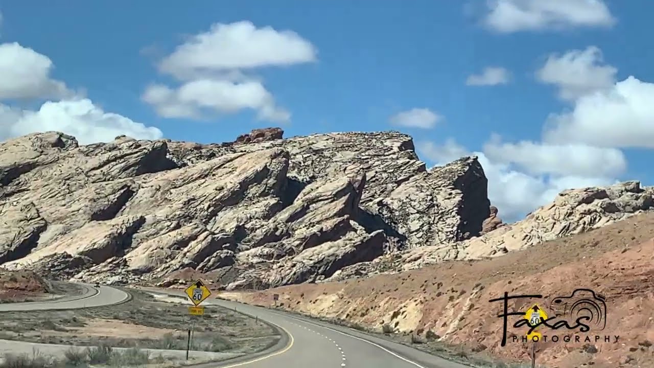 Driving From Moab To Zion Canyon Ut March 2019