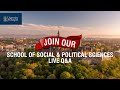 School of social  political sciences  live qa  pg online event