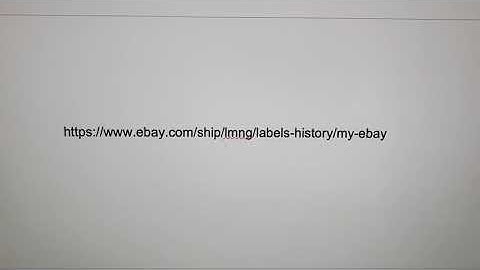 How to Reprint a Shipping Label on *Ebay.uk*