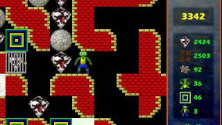Repton 2 Volcano part 6 - Level 1 monster