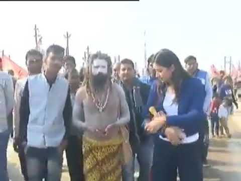 Funny moment of naga baba  paryagraj india naga sadhu  interview naga sadhu