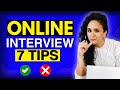 TOP VIRTUAL JOB INTERVIEW TIPS! | How to PASS an Online Interview in 2025