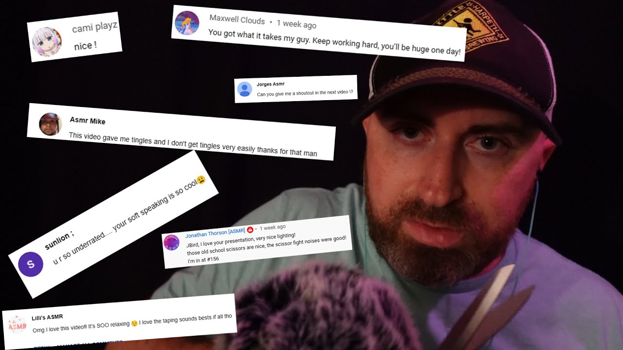 The last 10 comments on my channel got a ASMR haircut - YouTube