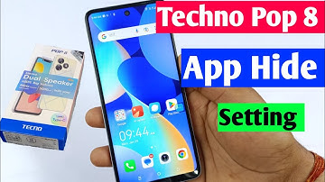 tecno pop 8 mein app hide kaise kare | how to hide apps in tecno pop 8 | app hide setting