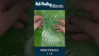 Testing Fern Stencils 1 + 2 for Gel Plate Printing for Collage and Art Journaling 🌿