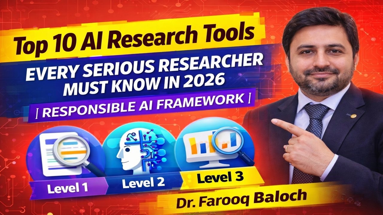 Ai Research 1/20 | Top 10 AI Research Tools  Researcher Must Know in 2026 | Three-Level Framework