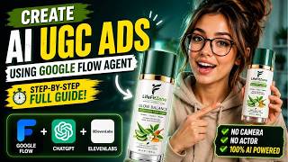 How to Create AI UGC Ads Using Google Flow Agent | Complete Beginner Guide