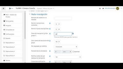 Auto Inscripción Auto Matriculación de estudiantes en Moodle
