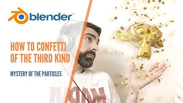 How to make realistic confetti in Blender 2.8, tutorial about particles system and EEVEE