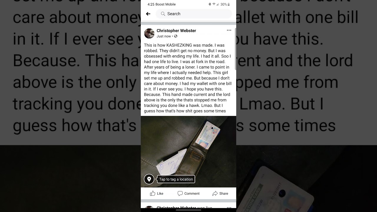 watch how I got robbed by a catfish turned to God it turned my  life around. in the making. :)