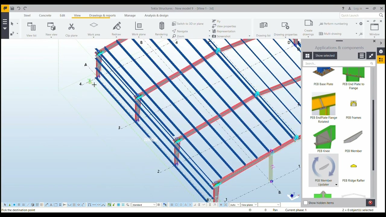 Peb Shed Modelling in Tekla Structure Part-2