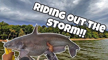 Fishing BUGGS ISLAND from the Kayak! HUGE Storm & Huge Catfish!!