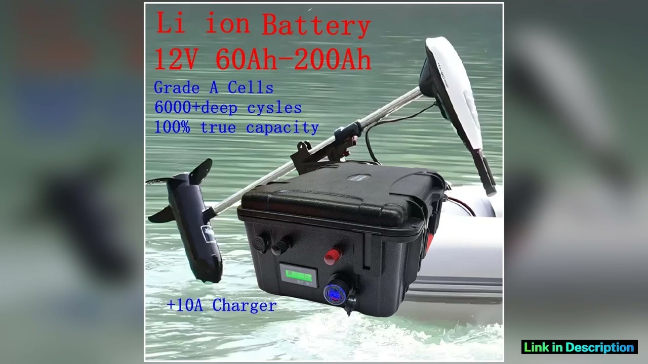 12V 60Ah 80Ah 120Ah 150ah 180ah 200ah Lithium ion battery for trolling motor boat propeller10A Char