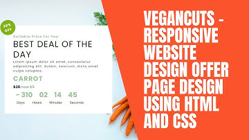 VeganCuts - Responsive Website Design Offer Page Design Using HTML And CSS || WebMode
